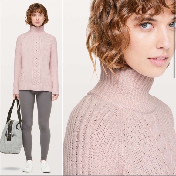 Lululemon Bring The Cozy Turtleneck in Misty Pink - Picture 2 of 11